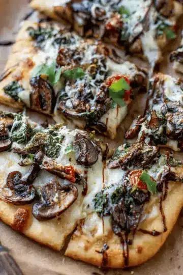 Mushroom Flatbread Pizza