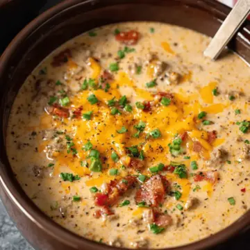 Crockpot Cheeseburger Soup Recipe