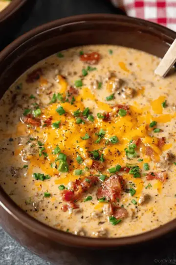 Crockpot Cheeseburger Soup Recipe