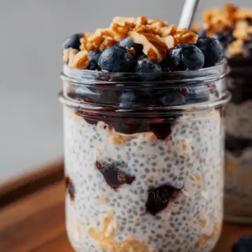 Blueberry Chia Overnight Oats