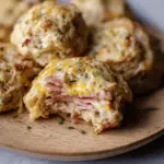 Healthy Ham and Cheese Breakfast Biscuits