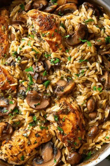 Chicken Marsala Orzo