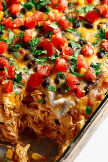 Easy Chicken Burrito Casserole