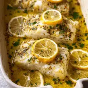 Garlic Butter Lemon Baked Cod