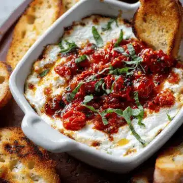 Baked Goat Cheese Bruschetta Dip