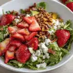 Strawberry Crunch Salad with Champagne Vinaigrette