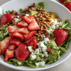 Strawberry Crunch Salad with Champagne Vinaigrette