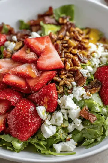 Strawberry Crunch Salad with Champagne Vinaigrette