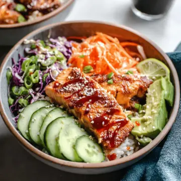 Crispy Salmon Rice Bowls