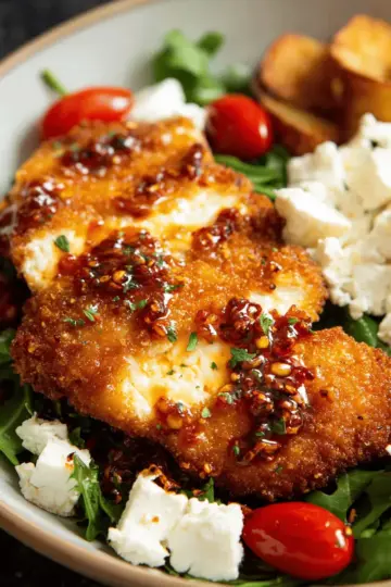 Crispy Hot Honey Feta Chicken