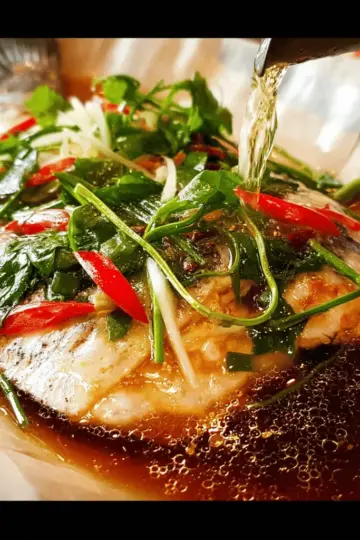 Sizzling Ginger Steamed Fish