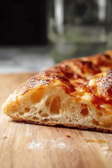 artisan pizza dough- crispy, chewy, bubbly crust