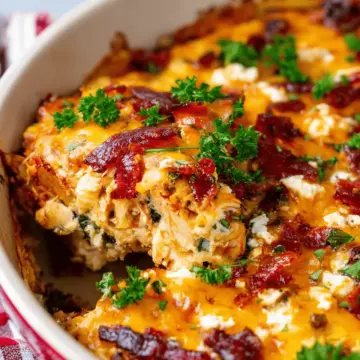 Keto BBQ Chicken Casserole