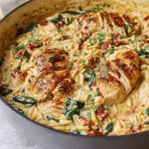 Creamy Tuscan Chicken Orzo
