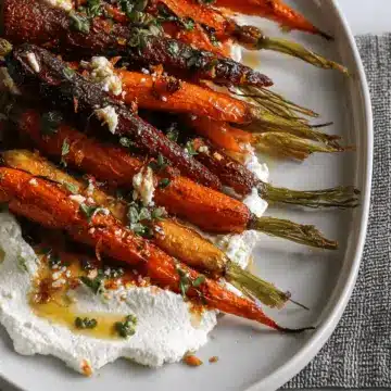 Roasted Carrots with Whipped Ricotta and Hot Honey