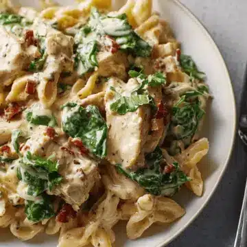 Slow-Cooker Creamy Tuscan Chicken Pasta
