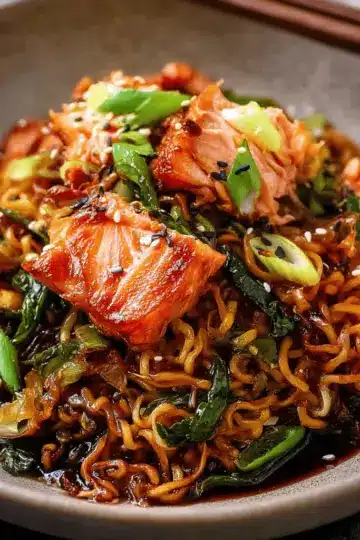 Teriyaki Salmon Noodles