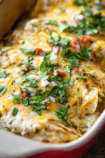Easy Green Chicken Enchiladas
