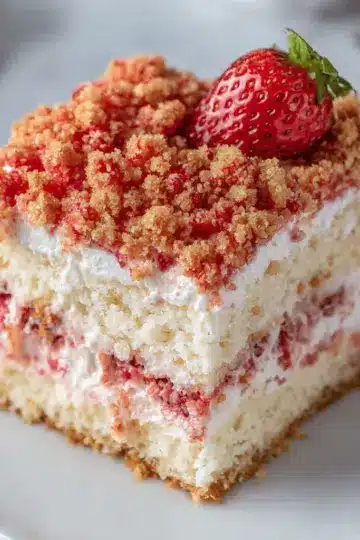 Strawberry Crunch Cake