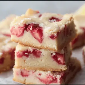 Strawberry Lemon Blondies
