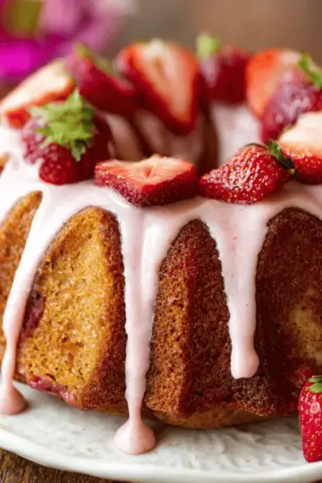 Homemade Strawberry Bundt Cake Recipe
