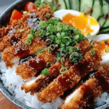 Japanese Katsu Bowls with Tonkatsu Sauce
