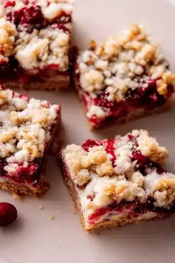 Cranberry Crumble Pie Bars