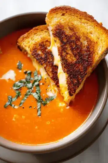 Easy Tomato Soup With Grilled Cheese