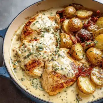 Chicken and Potatoes with Dijon Cream Sauce
