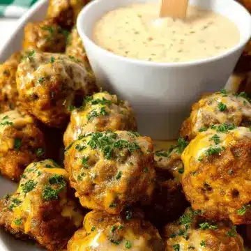 Creole Sausage Balls with Remoulade Sauce