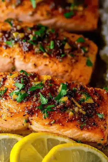 Honey Garlic Butter Baked Salmon