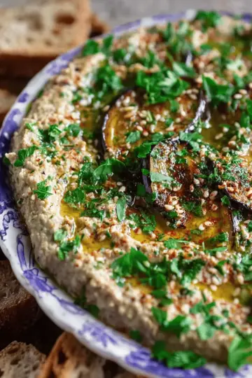 Caviar d’aubergine au tahini
