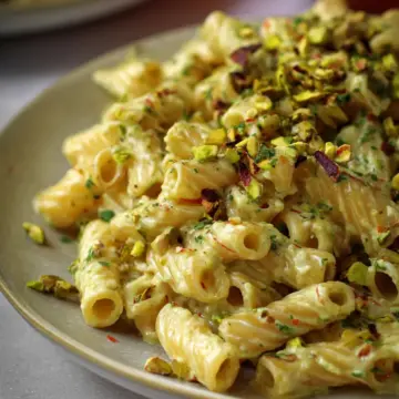 Sicilian Pasta with Creamy Pistachio Sauce