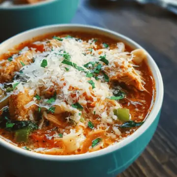Crockpot Chicken Parmesan Soup