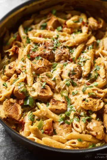 One Pot Creamy Cajun Chicken Pasta