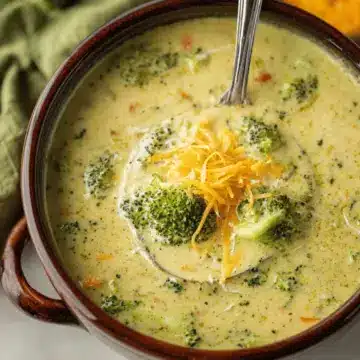 High Protein Broccoli Cheddar Soup