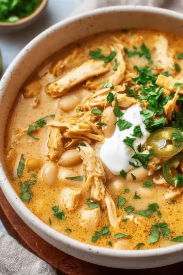 Creamy White Bean Chicken Enchilada Soup