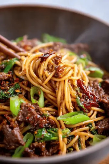 Caramelised Sticky Beef Noodles