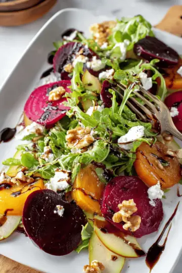 Beet Salad with Goat Cheese and Balsamic