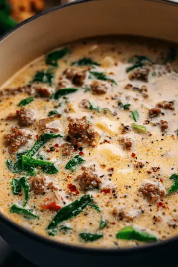 Creamy Parmesan Italian Sausage Soup