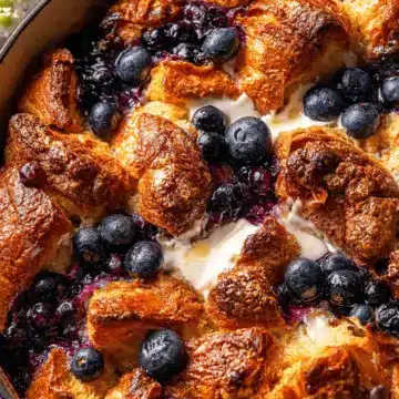 Blueberry Croissant French Toast Bake