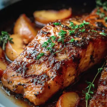 Bourbon Peach Roasted Salmon
