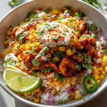 Street Corn Chicken Rice Bowl