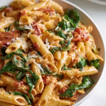 Creamy Tomato and Spinach Pasta