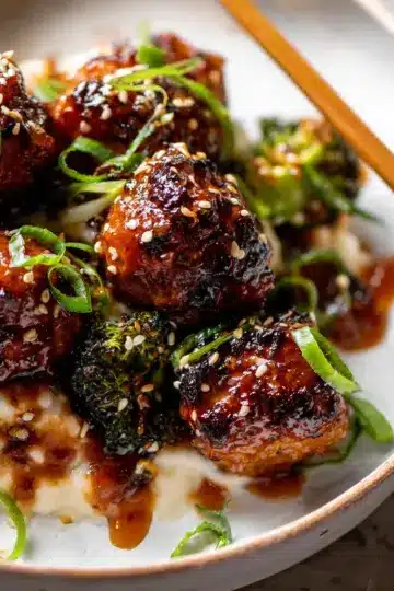 Weeknight Sticky Honey Garlic Meatballs