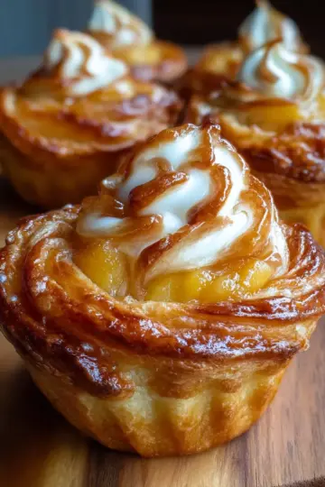 Peach Pie Cruffins