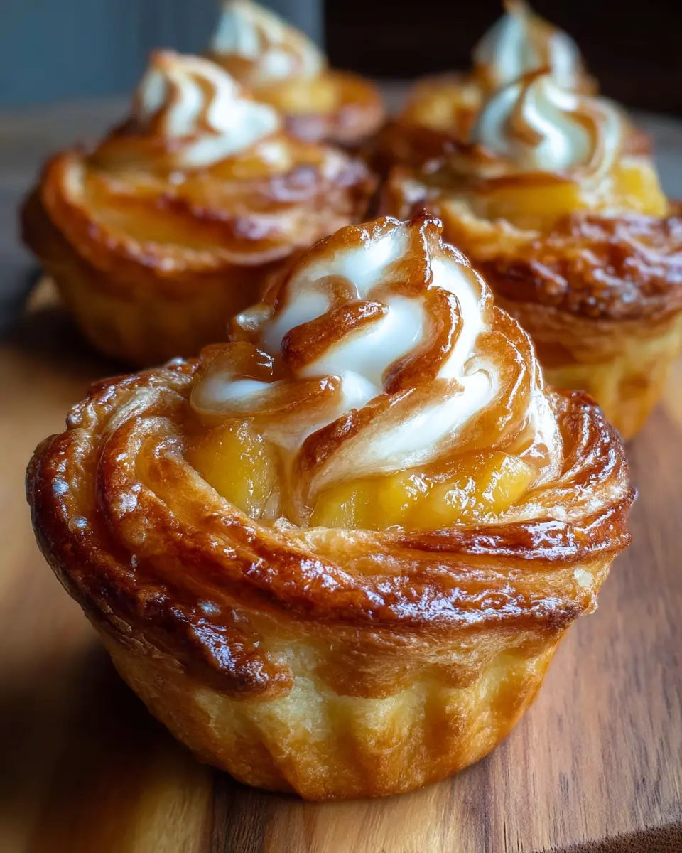 Peach Pie Cruffins