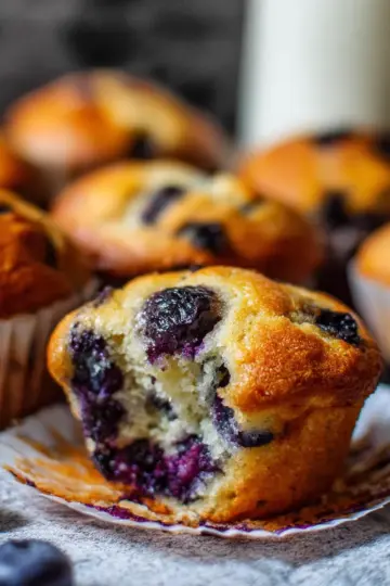 Greek Yogurt Blueberry Muffins