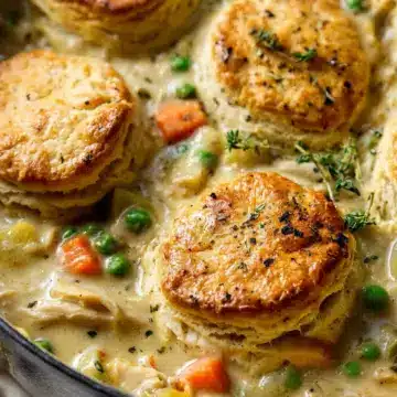 Chicken Pot Pie with Biscuits