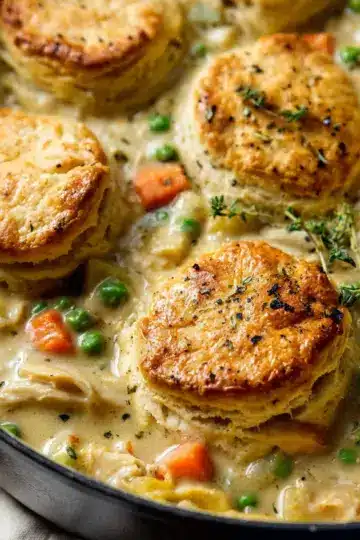 Chicken Pot Pie with Biscuits